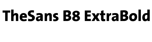 TheSans B8 ExtraBold font preview