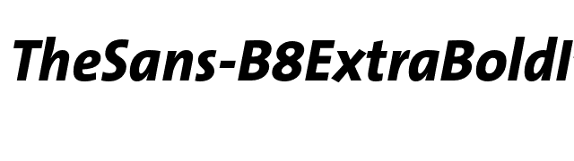 TheSans-B8ExtraBoldItalic font preview