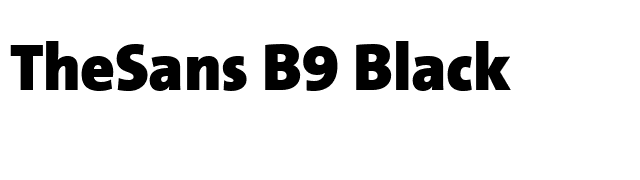 TheSans B9 Black font preview