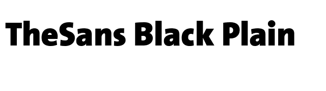 TheSans Black Plain font preview