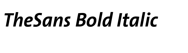 TheSans-Bold Italic font preview