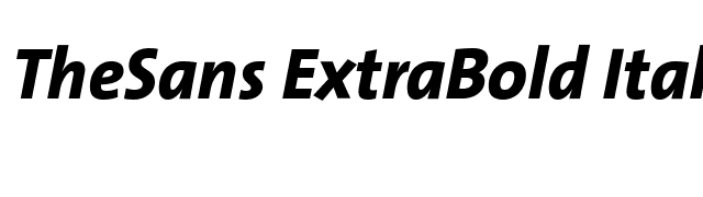 TheSans-ExtraBold Italic font preview