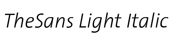 TheSans-Light Italic font preview