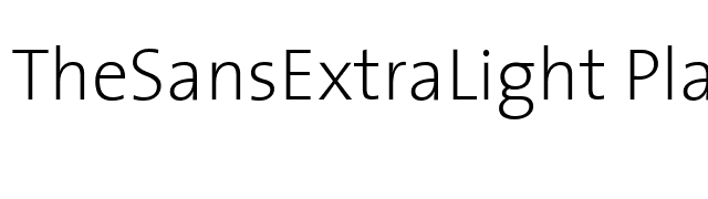 TheSansExtraLight Plain font preview