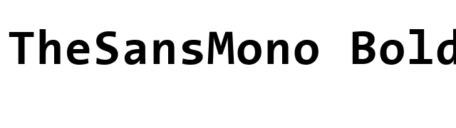 TheSansMono Bold font preview