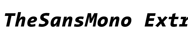 TheSansMono Extra Bold Italic font preview