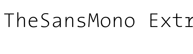 TheSansMono Extra Light font preview