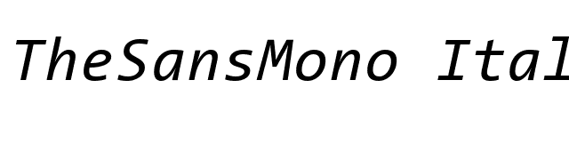 TheSansMono Italic font preview
