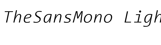 TheSansMono Light Italic font preview