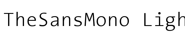 TheSansMono Light font preview