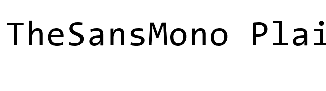 TheSansMono Plain font preview