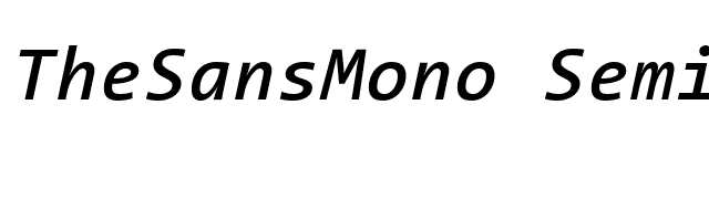 TheSansMono Semi Bold Italic font preview