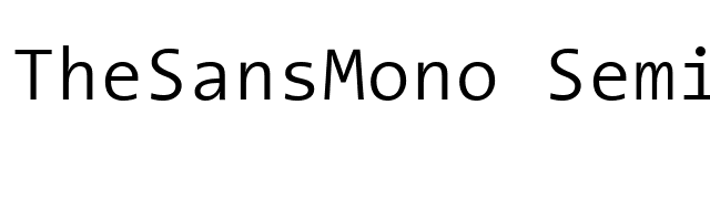 TheSansMono Semi Light font preview