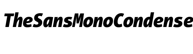 TheSansMonoCondensed Black Italic font preview