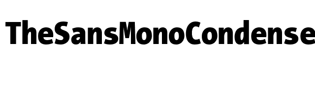 TheSansMonoCondensed Black font preview