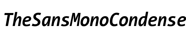 TheSansMonoCondensed Bold Italic font preview