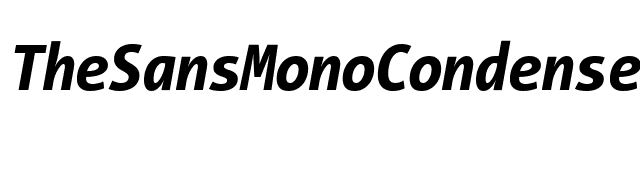 TheSansMonoCondensed Extra Bold Italic font preview
