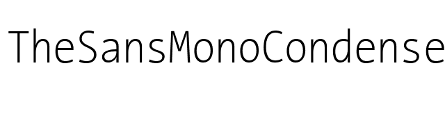 TheSansMonoCondensed Extra Light font preview