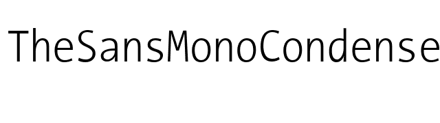 TheSansMonoCondensed Light font preview