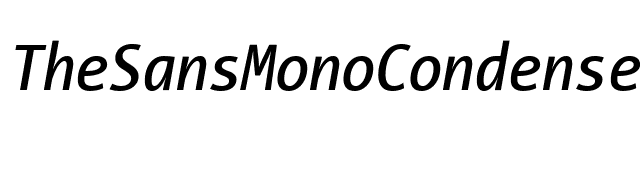 TheSansMonoCondensed Semi Bold Italic font preview
