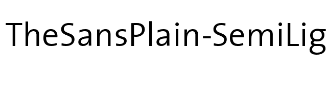 TheSansPlain-SemiLight font preview