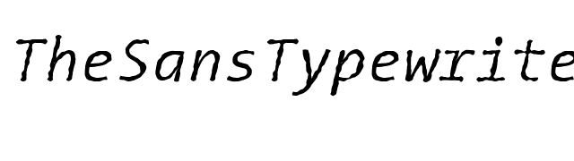 TheSansTypewriter Italic font preview