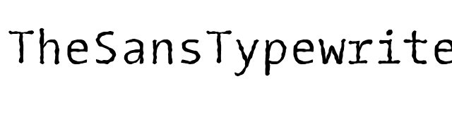 TheSansTypewriter Plain font preview