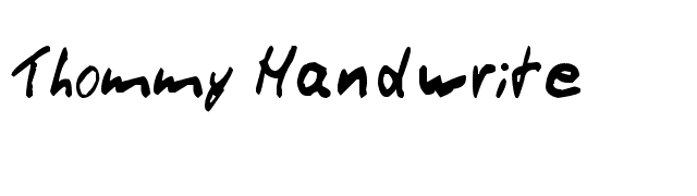 Thommy Handwrite font preview