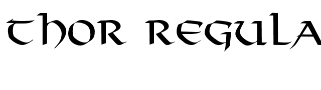 Thor Regular font preview