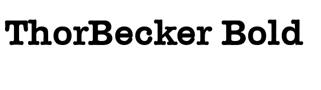 ThorBecker Bold font preview