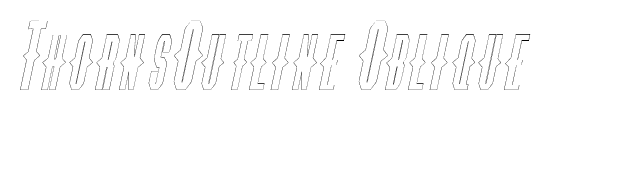 ThornsOutline Oblique font preview