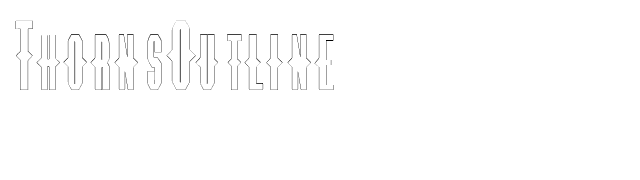 ThornsOutline font preview