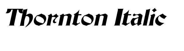 Thornton Italic font preview