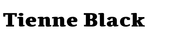 Tienne Black font preview