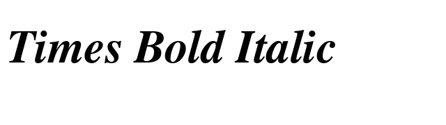 Times Bold Italic font preview