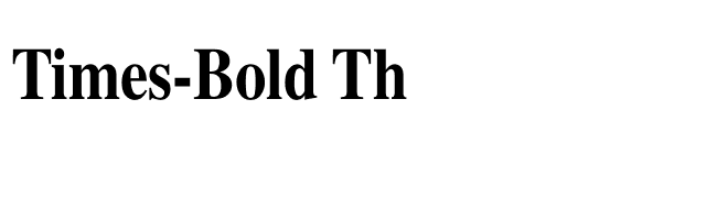 Times-Bold Th font preview