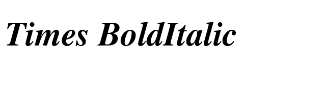 Times-BoldItalic font preview