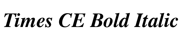 Times CE Bold Italic font preview