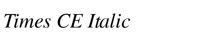 Times CE Italic font preview