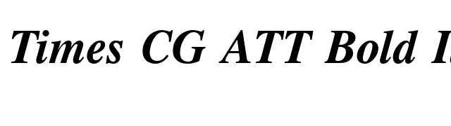 Times CG ATT Bold Italic font preview