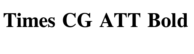 Times CG ATT Bold font preview