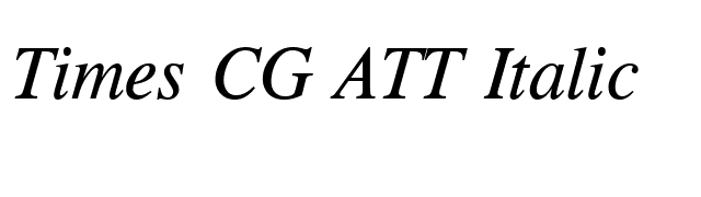 Times CG ATT Italic font preview