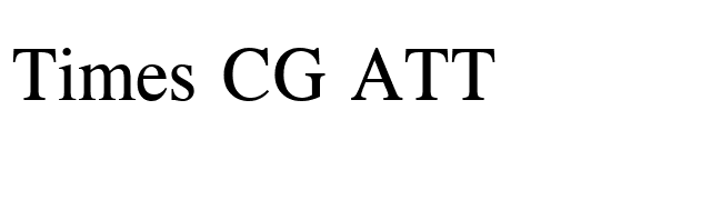 Times CG ATT font preview