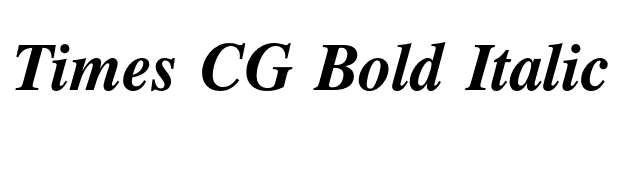 Times CG Bold Italic font preview