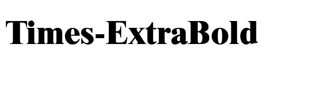 Times-ExtraBold font preview