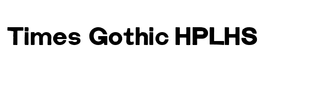 Times Gothic HPLHS font preview