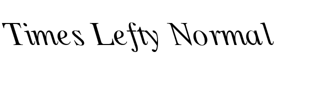 Times Lefty Normal font preview