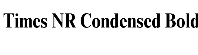 Times NR Condensed Bold font preview