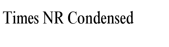 Times NR Condensed font preview