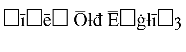 Times Old English Regular font preview